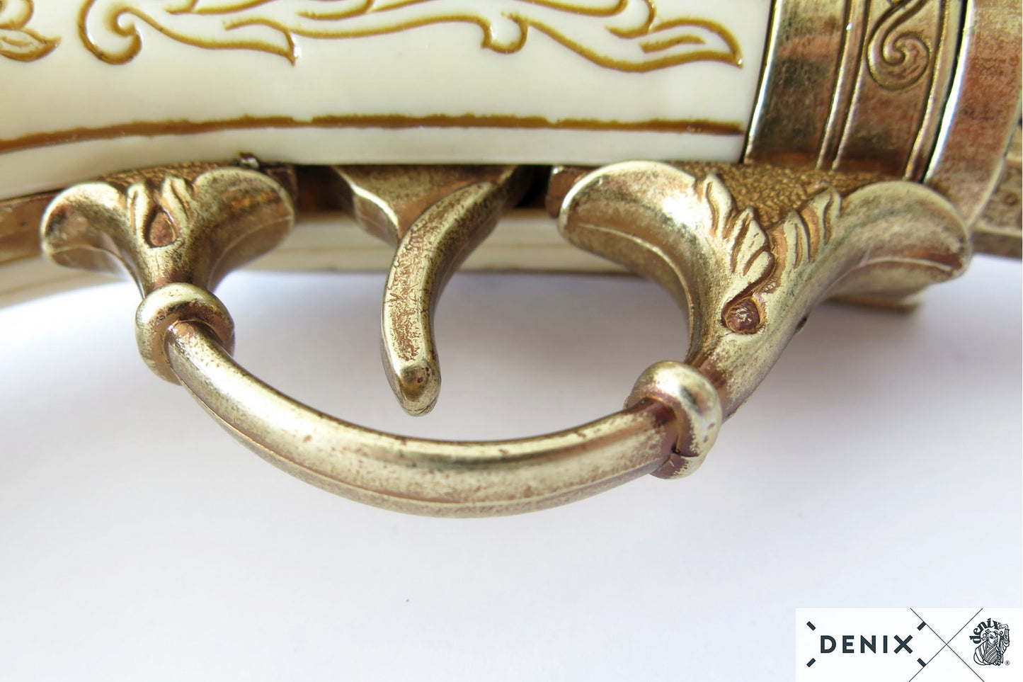 Denix Revolving 2-Barrel Flintlock Pistol Replica, France 18th C.