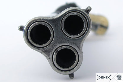 Denix 18th Century French 3-Barrel Rotating Flintlock Pistol Replica – Flintlock Decorative Pistol