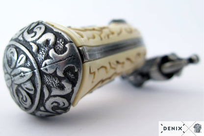 Denix 18th Century French 3-Barrel Rotating Flintlock Pistol Replica – Flintlock Decorative Pistol