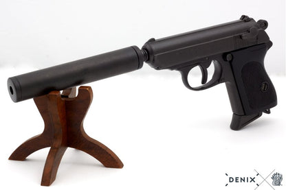 Denix Semi-Automatic Pistol with Silencer Replika Tabanca, Germany 1931