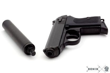 Denix Semi-Automatic Pistol with Silencer Replika Tabanca, Germany 1931