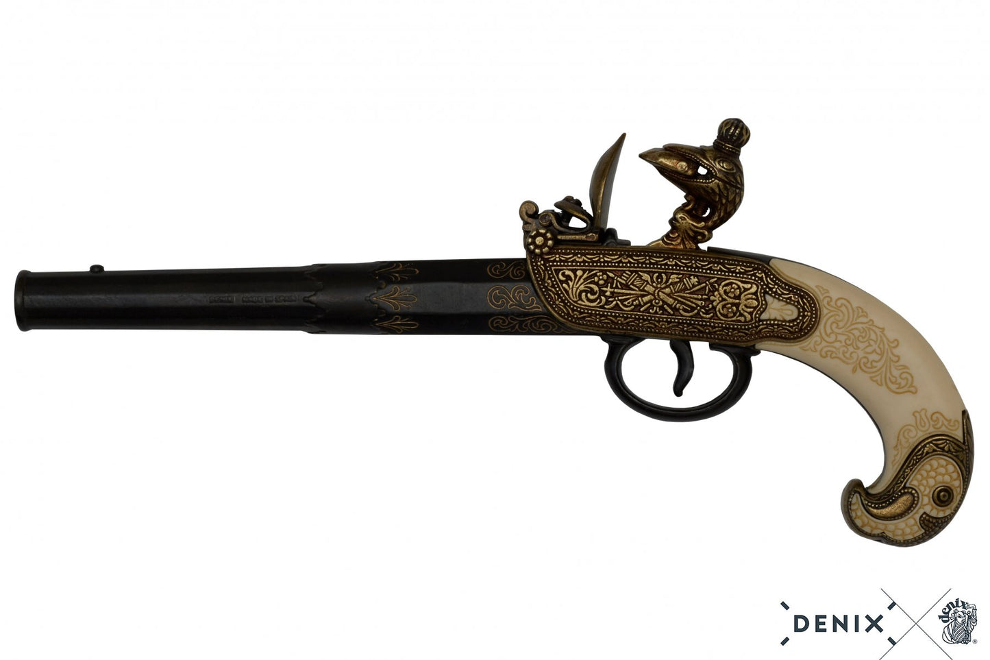 Denix Flintlock Pistol Replica, Tula (Russia) 18th C.