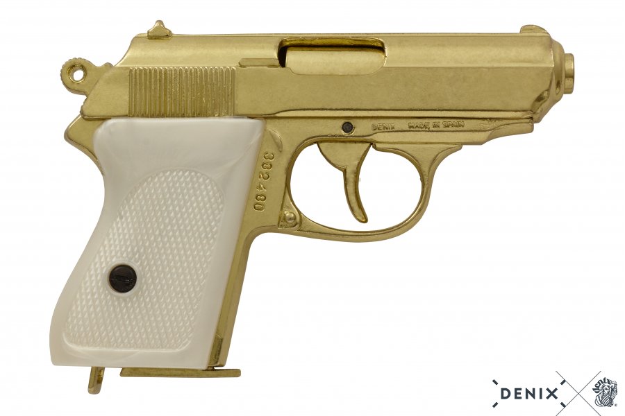 Denix Walther PPK 1931 Silenced Pistol Replica – WWII Decorative Collectible Pistol