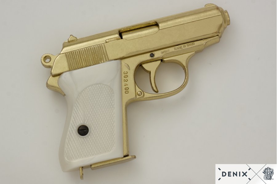 Denix Walther PPK 1931 Silenced Pistol Replica – WWII Decorative Collectible Pistol