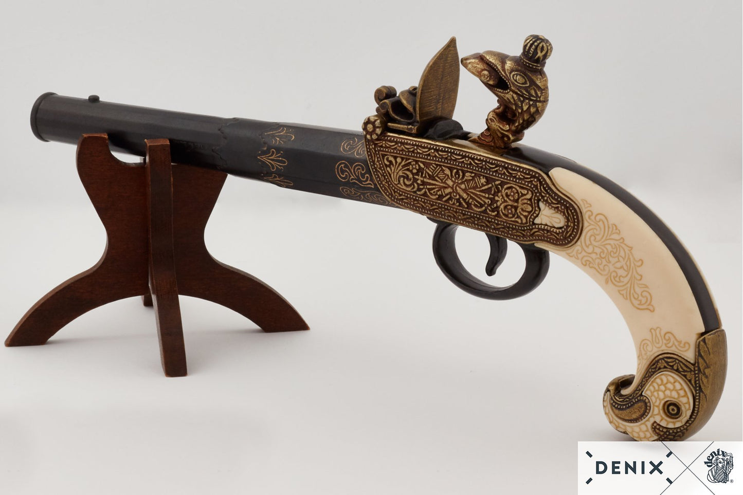 Denix Flintlock Pistol Replica, Tula (Russia) 18th C.
