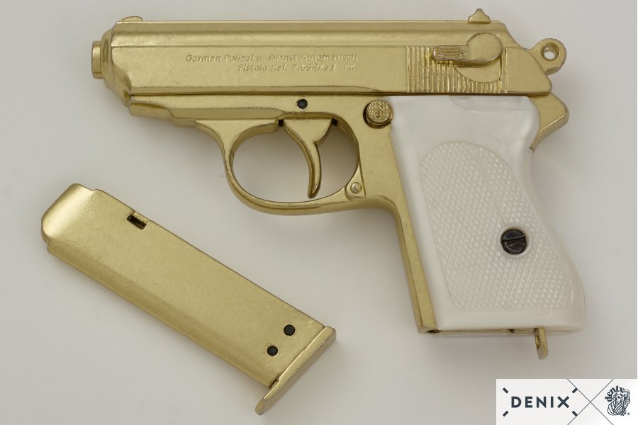 Denix Walther PPK 1931 Silenced Pistol Replica – WWII Decorative Collectible Pistol