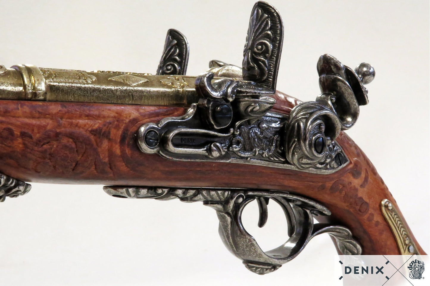 Denix Napoleon Pistol with 2 Barrels Revolver Replica, France 1806