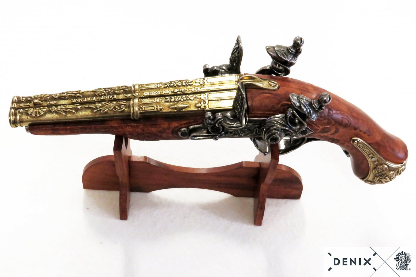 Denix Napoleon Pistol with 2 Barrels Revolver Replica, France 1806