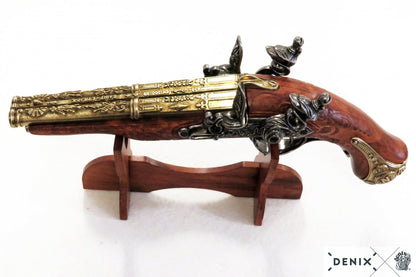 Denix Napoleon Pistol with 2 Barrels Revolver Replica, France 1806