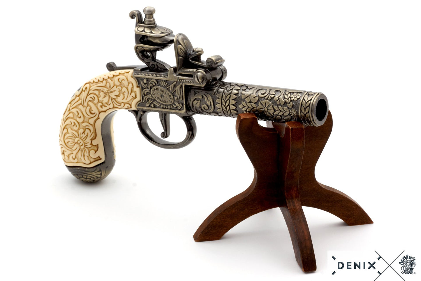 Denix Flintlock pocket pistol Replica, London 1795