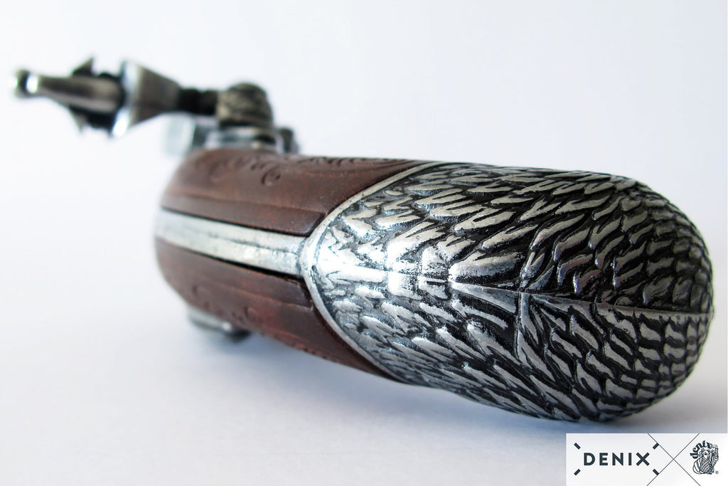 Denix 3 Namlulu flintlock Pistol Replika Tabanca, France 18th. C.