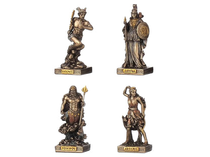Veronese Design 12'li Yunan Mitolojisi Tanrıları Seti Dekoratif Biblo Koleksiyonu