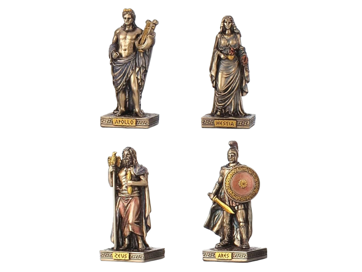 Veronese Design 12'li Yunan Mitolojisi Tanrıları Seti Dekoratif Biblo Koleksiyonu