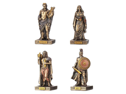 Veronese Design 12'li Yunan Mitolojisi Tanrıları Seti Dekoratif Biblo Koleksiyonu