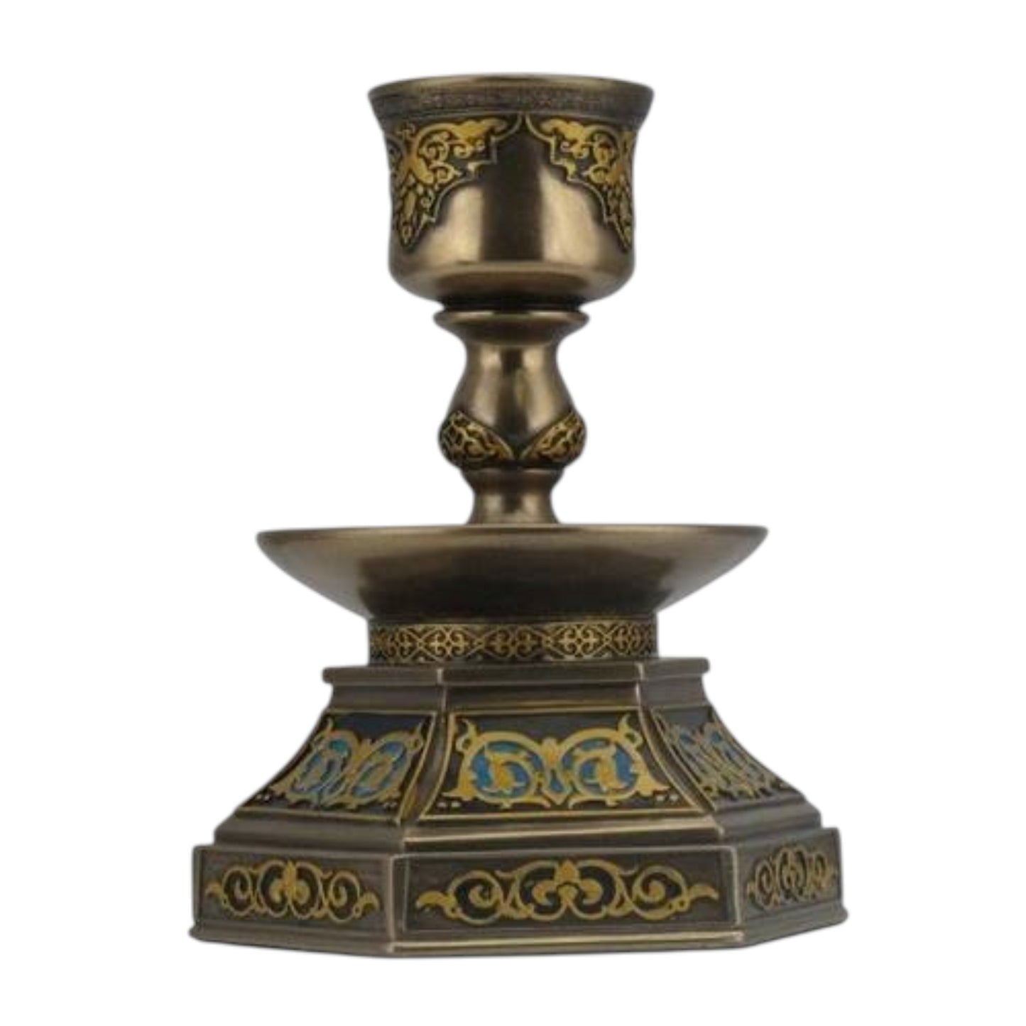 Arabesk Desenli Dekoratif Mumluk | Klasik Şamdan 12 cm