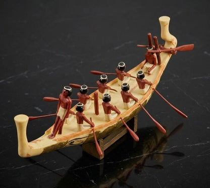 Antik Mısır Kürekli Tekne Biblosu – Rowing Boat Dekoratif Figür 22 cm