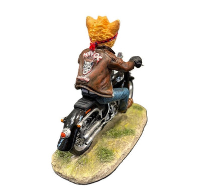 Motorsikletli Kedi Dekoratif Biblo