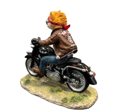 Motorsikletli Kedi Dekoratif Biblo