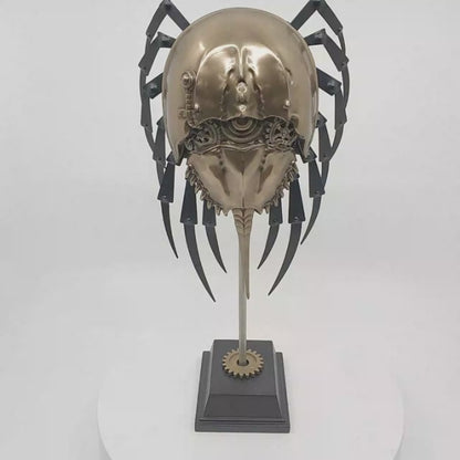 Steampunk At Nalı Yengeci Dekoratif Heykel | Mekanik Denizcilik Koleksiyon Figürü 29,5 cm