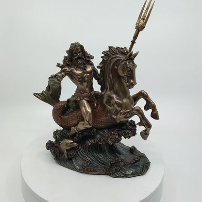Veronese Design At Üstünde Poseidon Dekoratif Heykel 27 cm