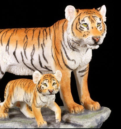 Veronese Design Tiger and Cub Decorative Figurine 24 cm
