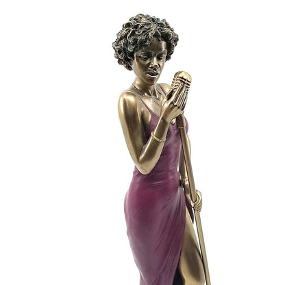 Veronese Design Female Jazz Singer Decorative Figurine 31 cm