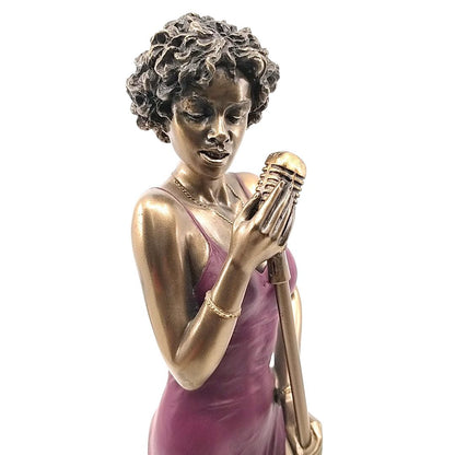 Veronese Design Female Jazz Singer Decorative Figurine 31 cm