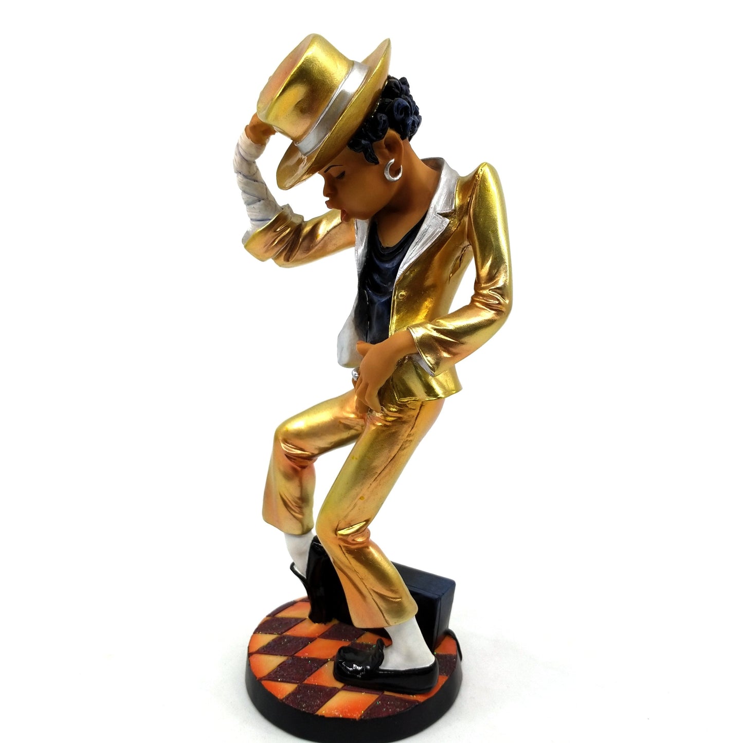 Michael Jackson Parlak Gold Dekoratif Biblo Cold Cast Resin 21 cm