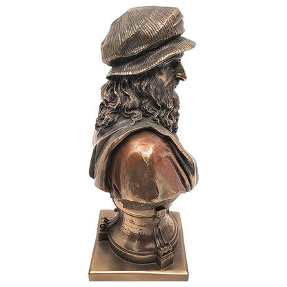 Veronese Design Leonardo da Vinci Büstü Dekoratif Heykel 23 cm