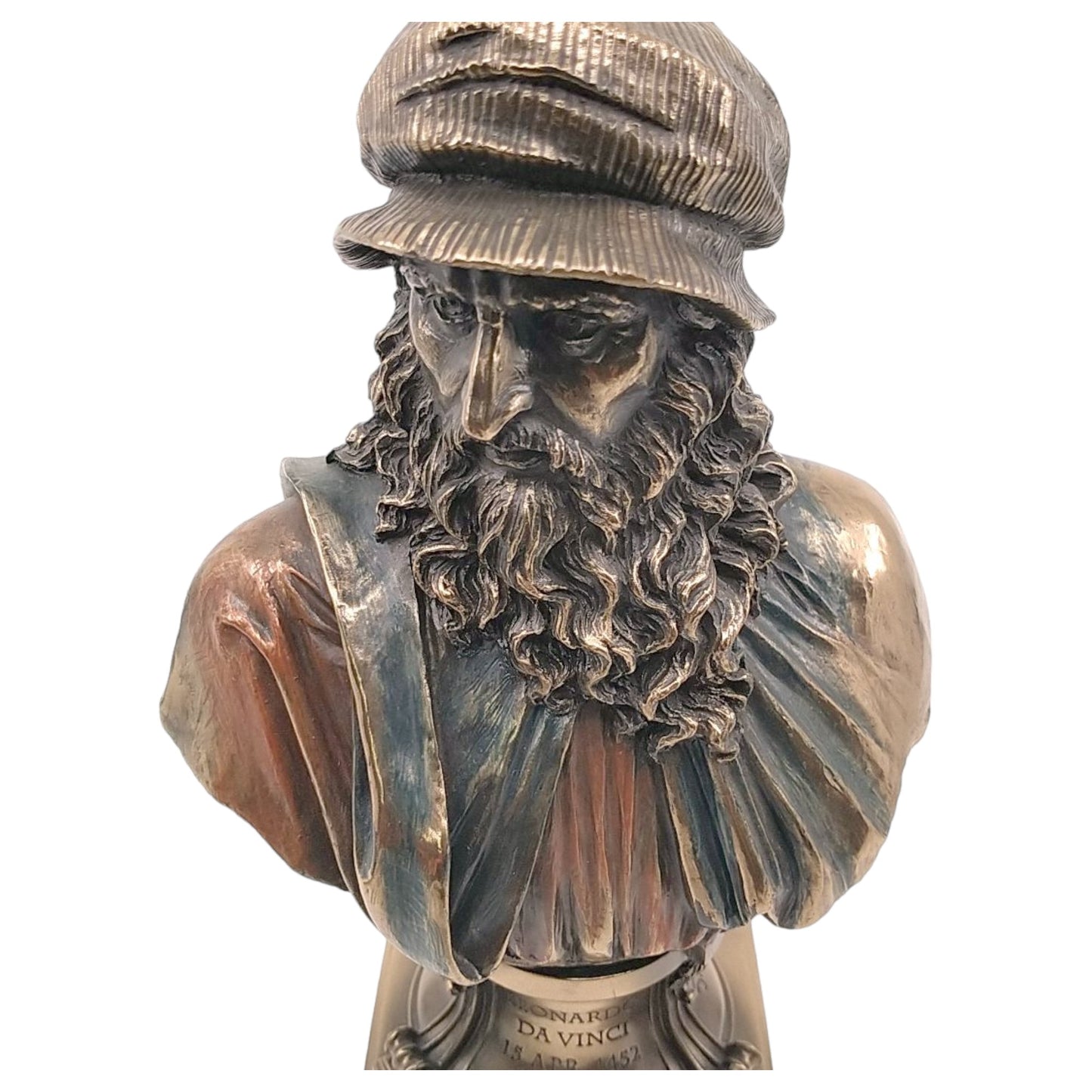 Veronese Design Leonardo da Vinci Büstü Dekoratif Heykel 23 cm