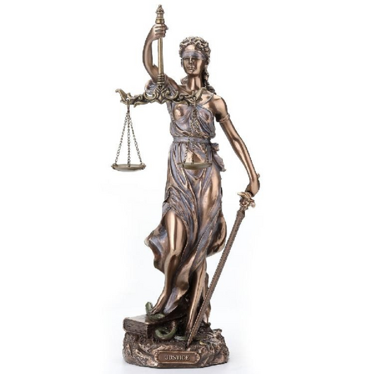 Veronese Design Adalet Biblosu 30 cm – Lady Justice Dekoratif Heykel
