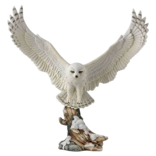 Veronese Design Beyaz Baykuş Dekoratif Biblo 34 cm