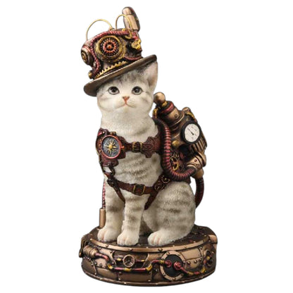 Veronese Design Steampunk Cat Decorative Figurine 17.5 cm