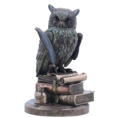 Veronese Design Baykuş Kitap Üstünde Dekoratif Biblo 23 cm