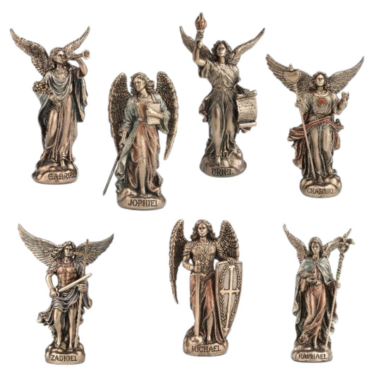 Veronese Design 7'li Başmelek (Archangels) Seti Dekoratif Biblo 10 cm
