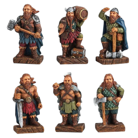 Veronese Design 6'lı Viking Savaşçıları Dekoratif Figür Seti 7,5 cm
