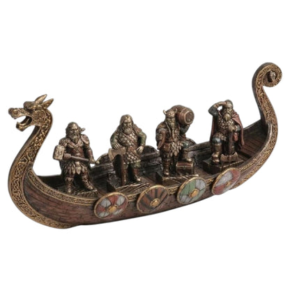 Veronese Design Viking Savaş Gemisi Dekoratif Heykel 28,5 cm
