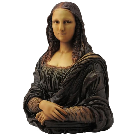 Mona Lisa Dekoratif Biblo Leonardo da Vinci Heykeli 22,5 cm