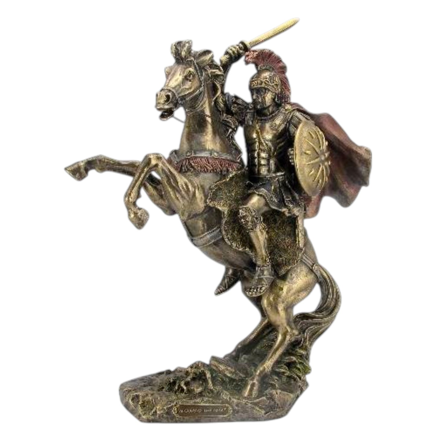 Büyük İskender Atlı Dekoratif Biblo Antik Yunan Heykeli 33,5 cm