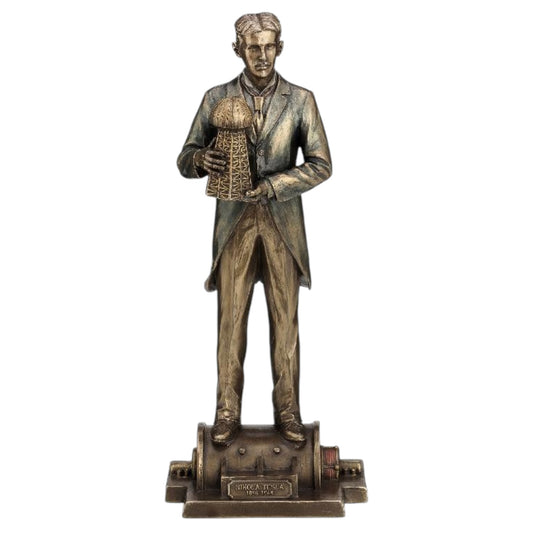 Nikola Tesla Dekoratif Biblo Bilim İnsanı Heykeli 30,5 cm