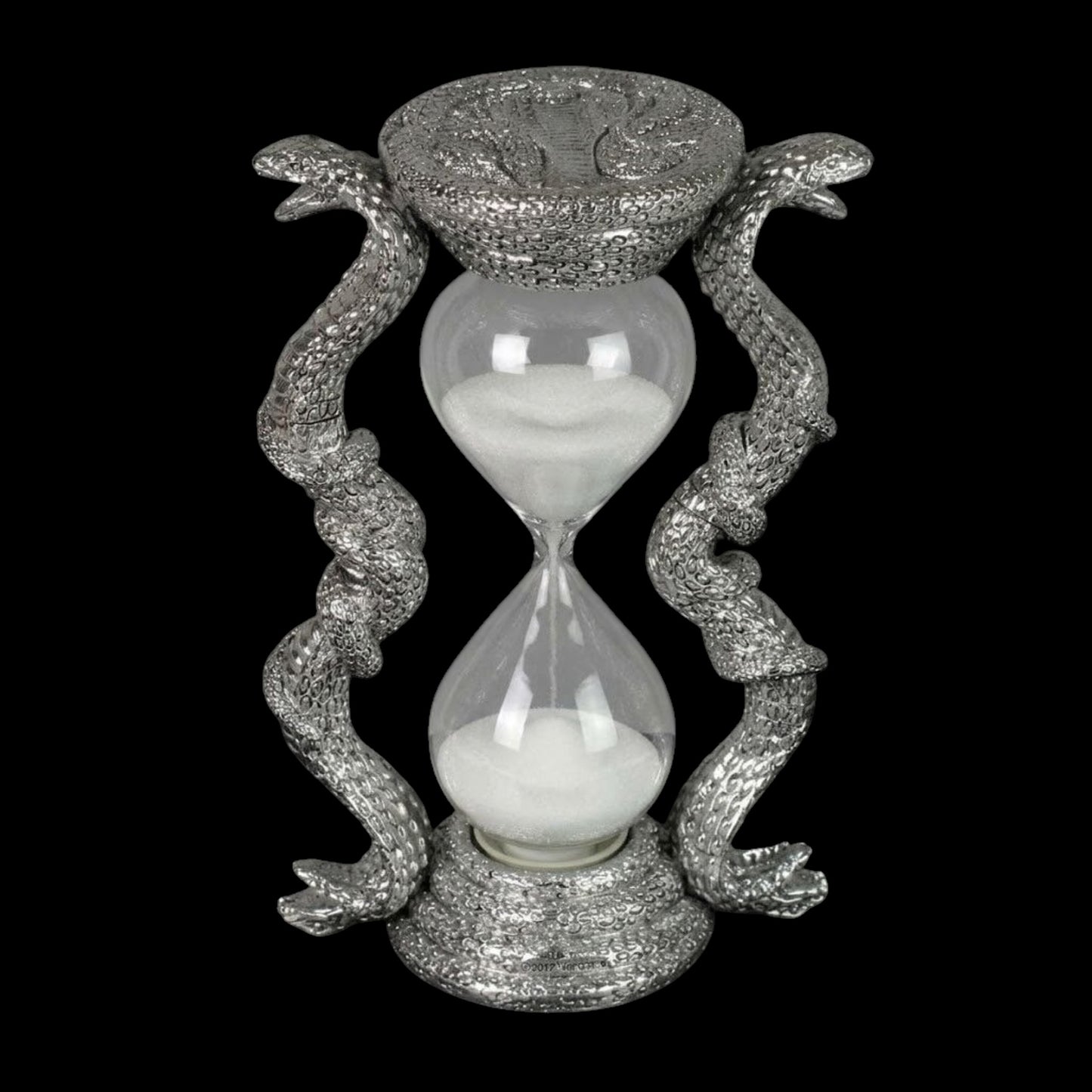 Yılanlı Kum Saati Cold Cast Resin El Boyaması Dekoratif Obje 14,5 cm