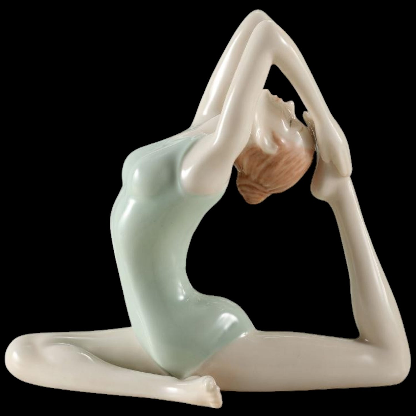 Yoga Yapan Kadın Biblo | Esneme Pozunda Dekoratif Kadın Figürü 14 cm