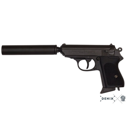 Denix Semi-Automatic Pistol with Silencer Replika Tabanca, Germany 1931
