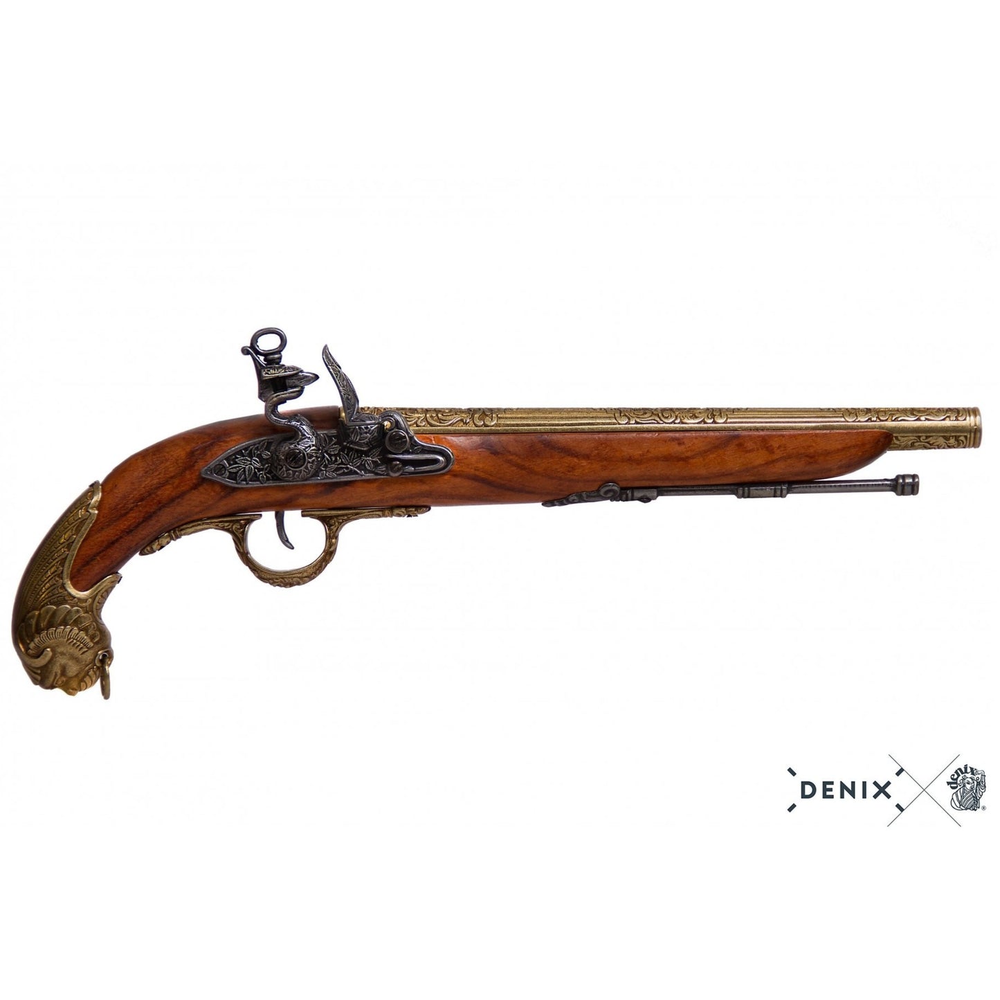 Denix 18th Century German Flintlock Pistol Replica – Decorative Flintlock Pistol