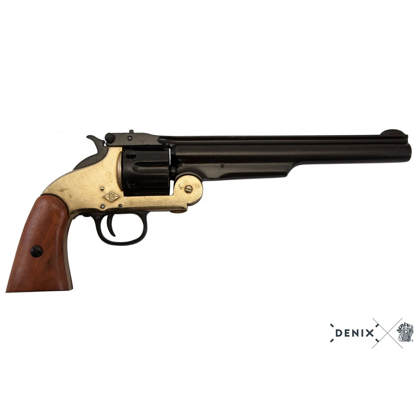 Denix Smith & Wesson Schofield .45 Revolver Replica – 1875 American Wild West Decorative Pistol
