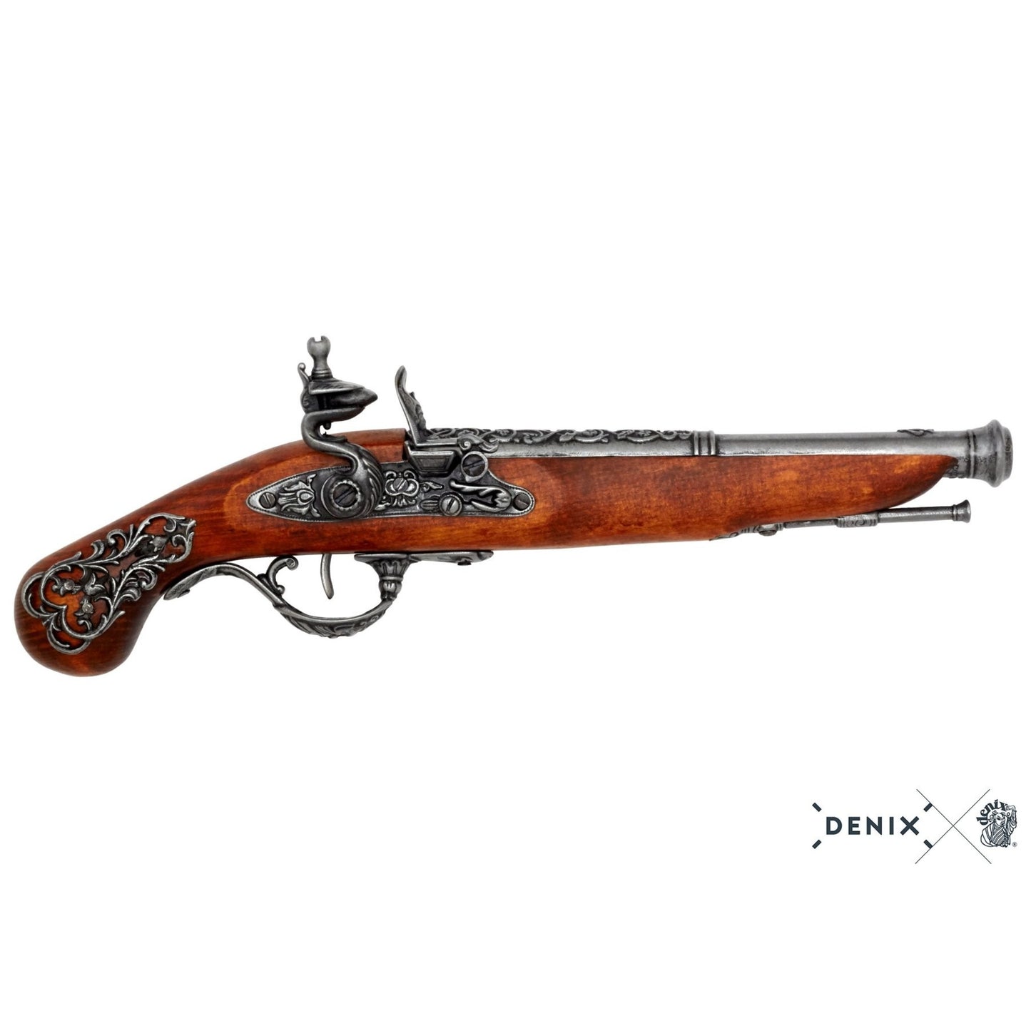 Denix 18th Century English Dueling Flintlock Pistol Replica – Decorative Flintlock