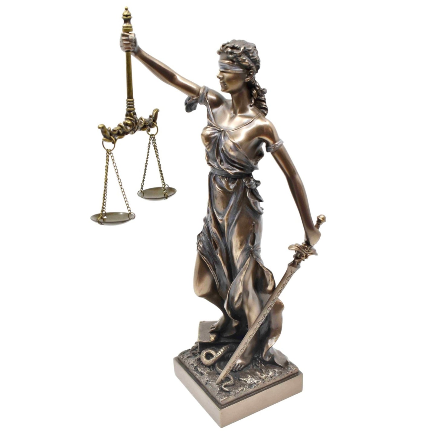 Veronese Design Adalet Biblosu 33 cm Lady Justice Dekoratif Heykel