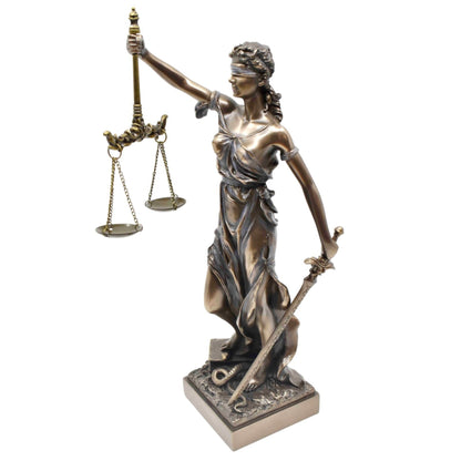 Veronese Design Adalet Biblosu 33 cm Lady Justice Dekoratif Heykel