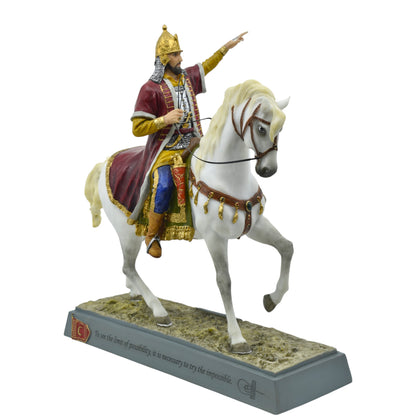 Veronese Design Fatih Sultan Mehmet Renkli Atlı Heykel 29 cm