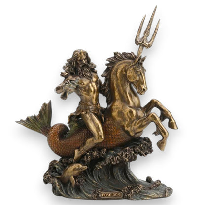 Veronese Design At Üstünde Poseidon Dekoratif Heykel 27 cm